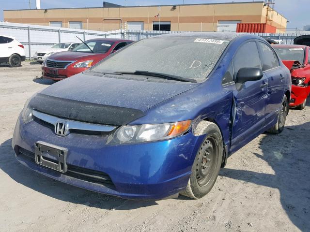 2HGFA16317H030355 - 2007 HONDA CIVIC DX BLUE photo 2