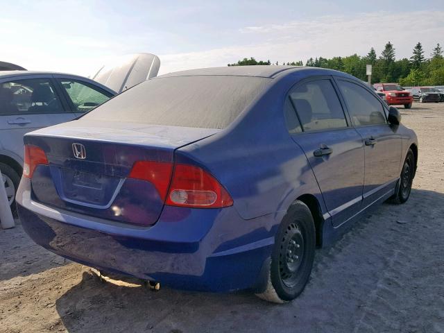 2HGFA16317H030355 - 2007 HONDA CIVIC DX BLUE photo 4