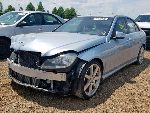 WDDGF4HBXDR247995 - 2013 MERCEDES-BENZ C 250 SILVER photo 2