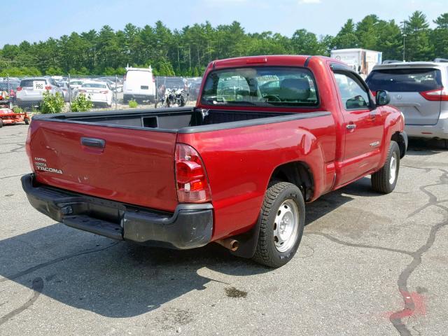 5TENX22N26Z186462 - 2006 TOYOTA TACOMA RED photo 4