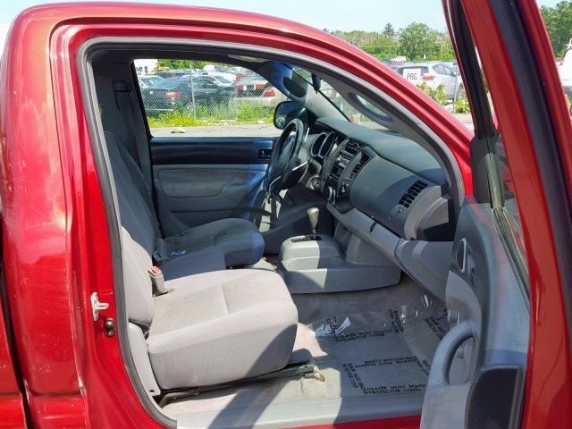 5TENX22N26Z186462 - 2006 TOYOTA TACOMA RED photo 5