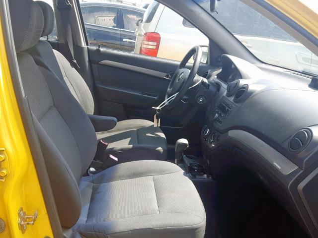 KL1TD56667B113659 - 2007 CHEVROLET AVEO BASE ყვითელი ფოტო 5