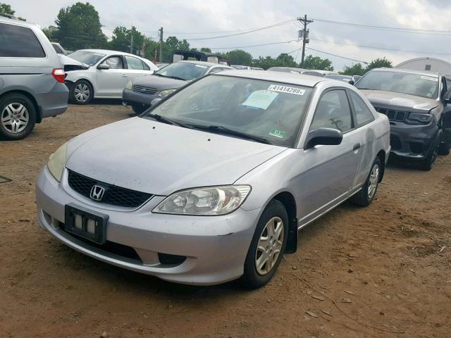 1HGEM22125L028238 - 2005 HONDA CIVIC DX V SILVER photo 2