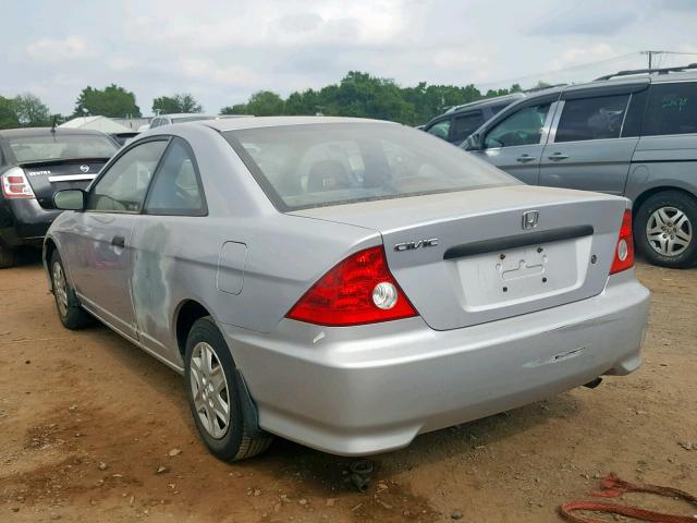 1HGEM22125L028238 - 2005 HONDA CIVIC DX V SILVER photo 3