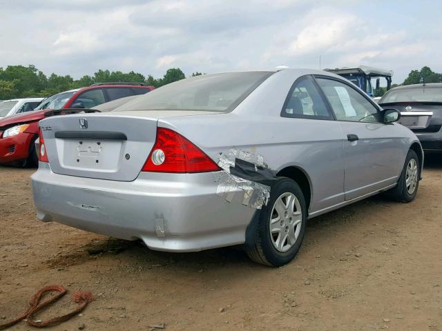 1HGEM22125L028238 - 2005 HONDA CIVIC DX V SILVER photo 4