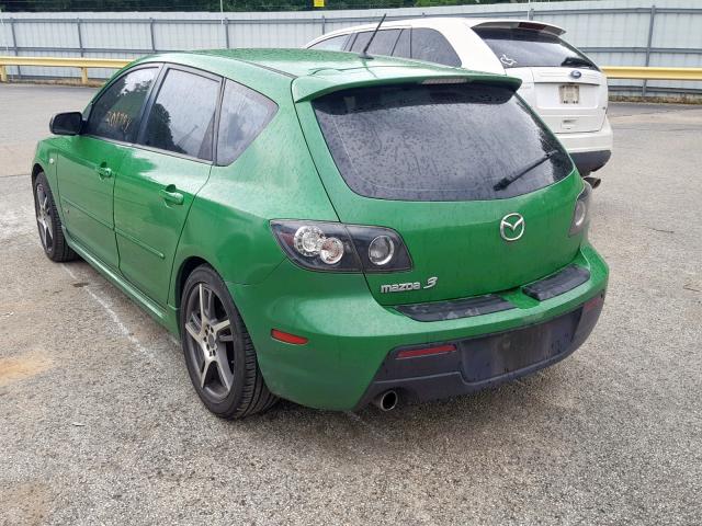 JM1BK343081116510 - 2008 MAZDA 3 HATCHBAC GREEN photo 3