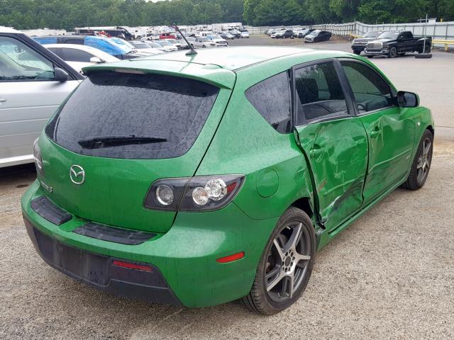 JM1BK343081116510 - 2008 MAZDA 3 HATCHBAC GREEN photo 4