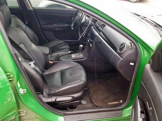 JM1BK343081116510 - 2008 MAZDA 3 HATCHBAC GREEN photo 5