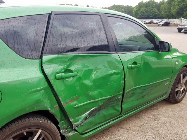 JM1BK343081116510 - 2008 MAZDA 3 HATCHBAC GREEN photo 9