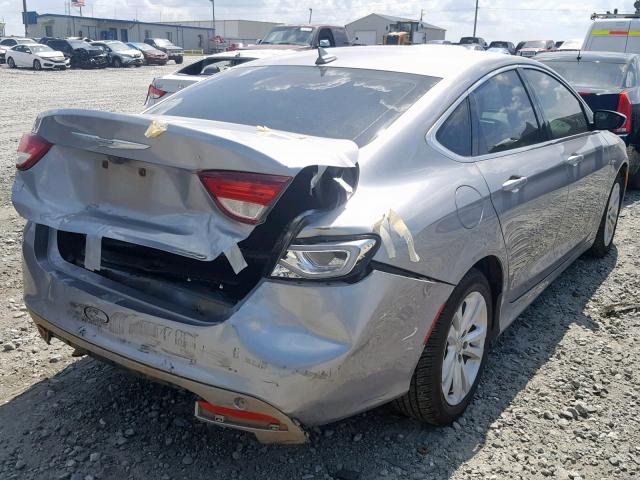 1C3CCCAB3GN128045 - 2016 CHRYSLER 200 LIMITE SILVER photo 4