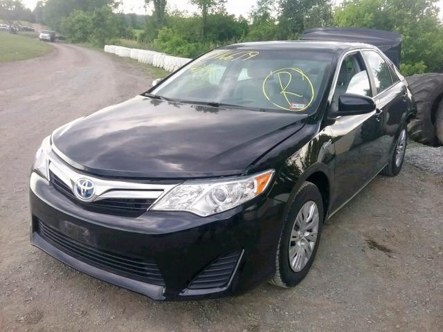 4T1BD1FK9EU138322 - 2014 TOYOTA CAMRY HYBR BLACK photo 2