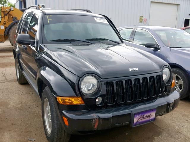 1J4GL48K27W712532 - 2007 JEEP LIBERTY SP BLACK photo 1