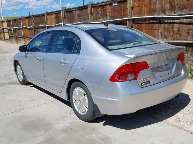 JHMFA362X8S004931 - 2008 HONDA CIVIC HYBR SILVER photo 3