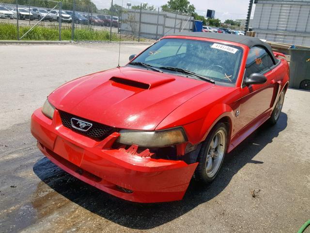 1FAFP45X94F238652 - 2004 FORD MUSTANG GT RED photo 2