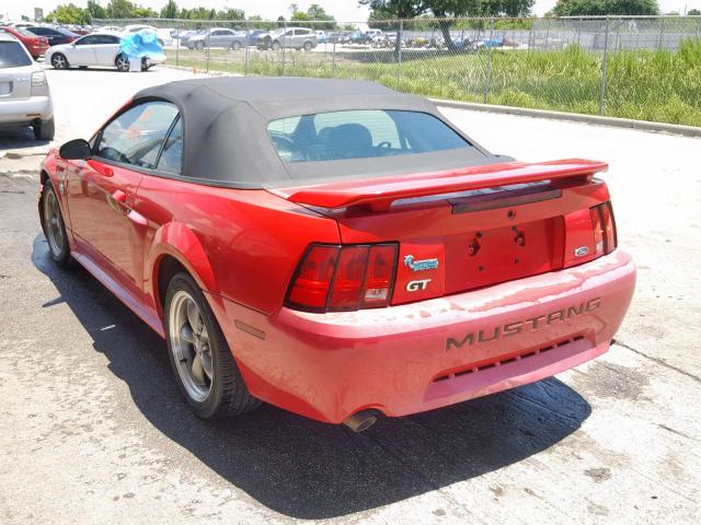 1FAFP45X94F238652 - 2004 FORD MUSTANG GT RED photo 3