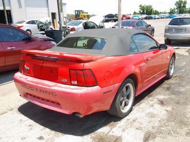 1FAFP45X94F238652 - 2004 FORD MUSTANG GT RED photo 4