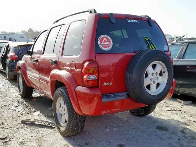 1J4GK58K82W221173 - 2002 JEEP LIBERTY LI RED photo 3