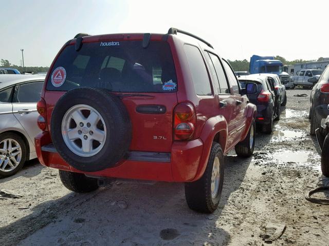 1J4GK58K82W221173 - 2002 JEEP LIBERTY LI RED photo 4