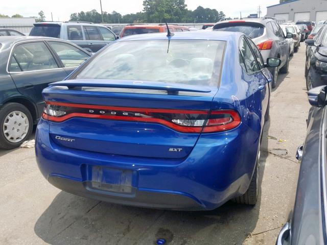 1C3CDFBA4DD152229 - 2013 DODGE DART SXT BLUE photo 4