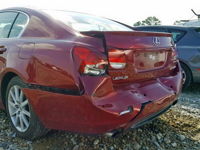 JTHBH96S765043341 - 2006 LEXUS GS 300 RED photo 9