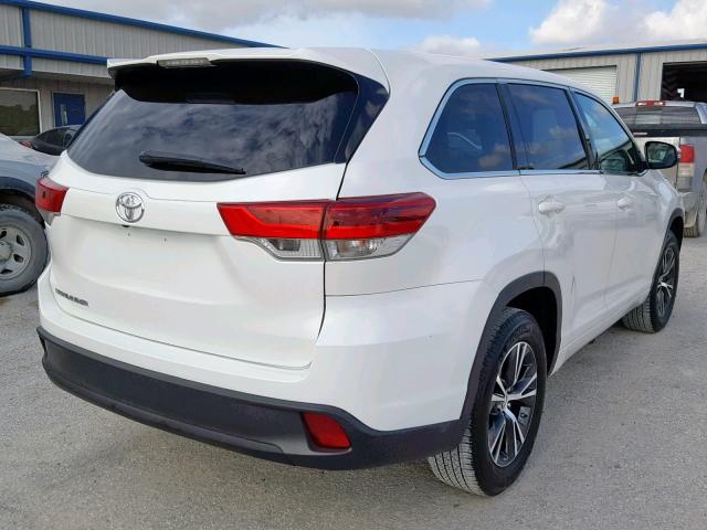 5TDZARFH9HS031682 - 2017 TOYOTA HIGHLANDER WHITE photo 4