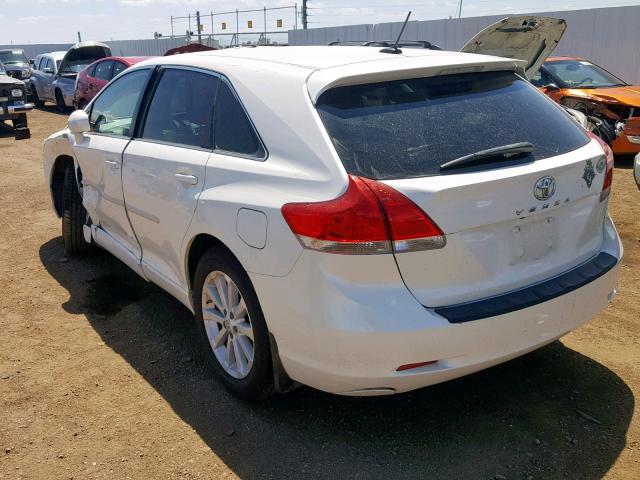 4T3ZE11A59U006858 - 2009 TOYOTA VENZA WHITE photo 3