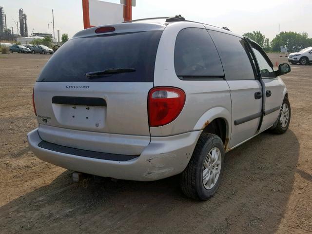 1D4GP25R95B389510 - 2005 DODGE CARAVAN SE GRAY photo 4