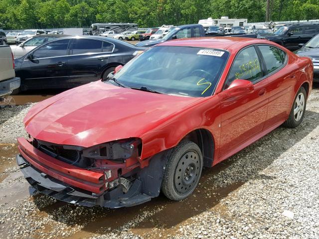 2G2WP552681144802 - 2008 PONTIAC GRAND PRIX RED photo 2