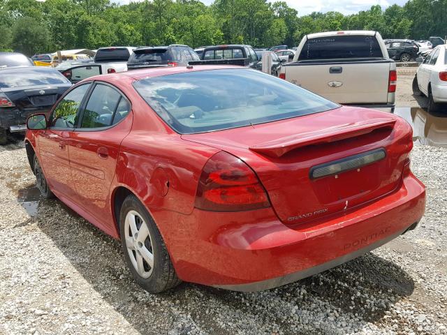2G2WP552681144802 - 2008 PONTIAC GRAND PRIX RED photo 3