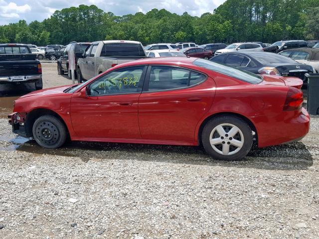 2G2WP552681144802 - 2008 PONTIAC GRAND PRIX RED photo 9
