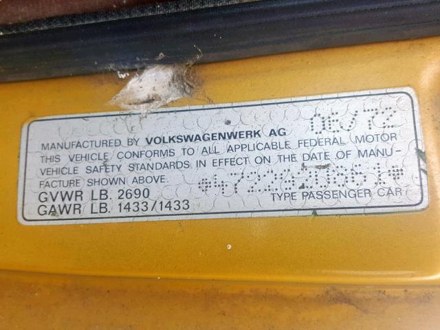 4722920861 - 1972 PORSCHE 914 YELLOW photo 10