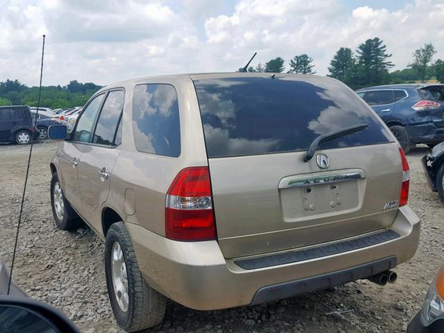 2HNYD18202H540394 - 2002 ACURA MDX TAN photo 3