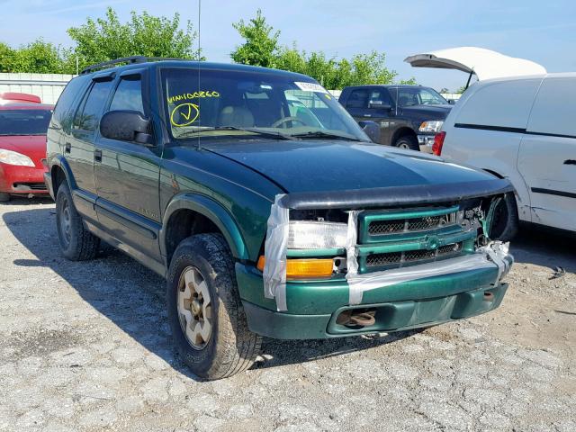 1GNDT13W3Y2100860 - 2000 CHEVROLET BLAZER GREEN photo 1