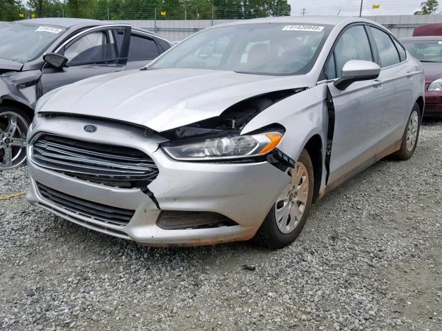 3FA6P0G70DR162747 - 2013 FORD FUSION S SILVER photo 2