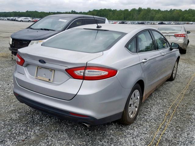 3FA6P0G70DR162747 - 2013 FORD FUSION S SILVER photo 4