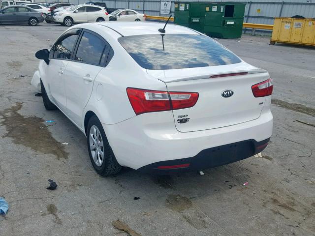 KNADM4A34F6449061 - 2015 KIA RIO LX WHITE photo 3