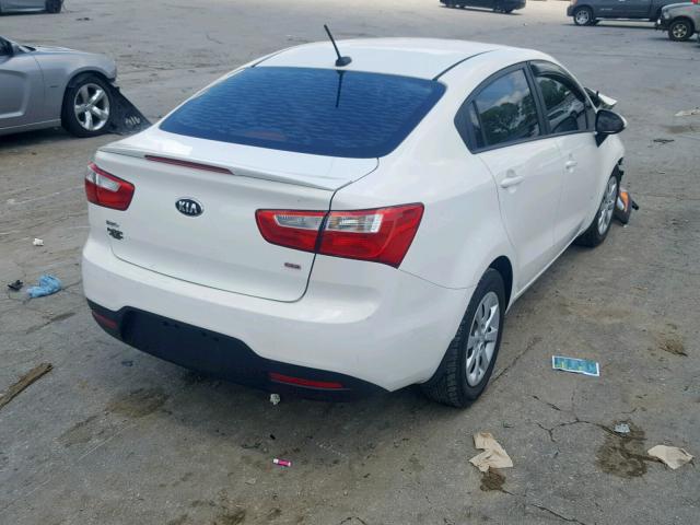 KNADM4A34F6449061 - 2015 KIA RIO LX WHITE photo 4