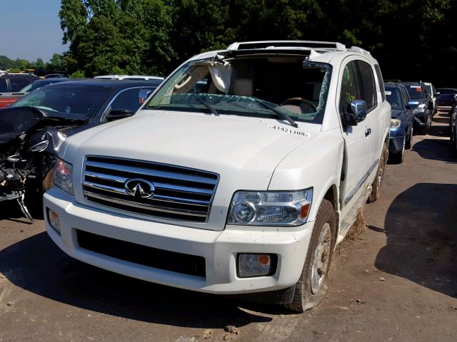 5N3AA08A54N812128 - 2004 INFINITI QX56 WHITE photo 2