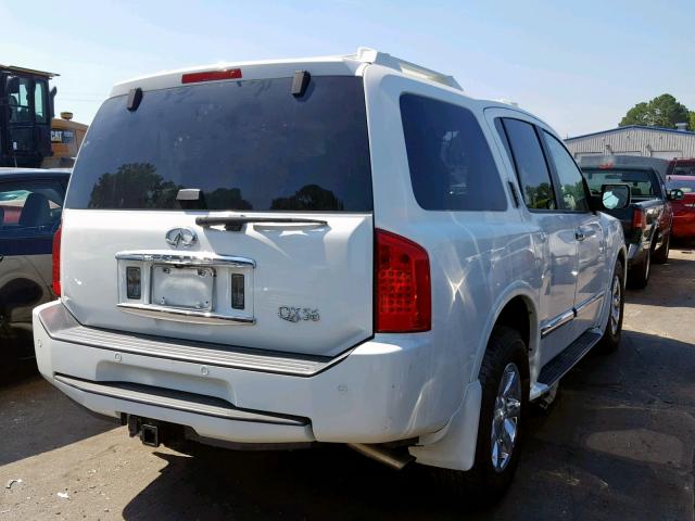 5N3AA08A54N812128 - 2004 INFINITI QX56 WHITE photo 4