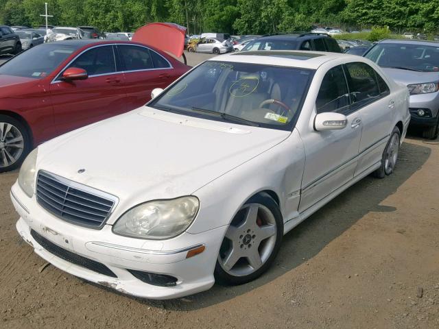 WDBNG84J04A393483 - 2004 MERCEDES-BENZ S 500 4MAT WHITE photo 2