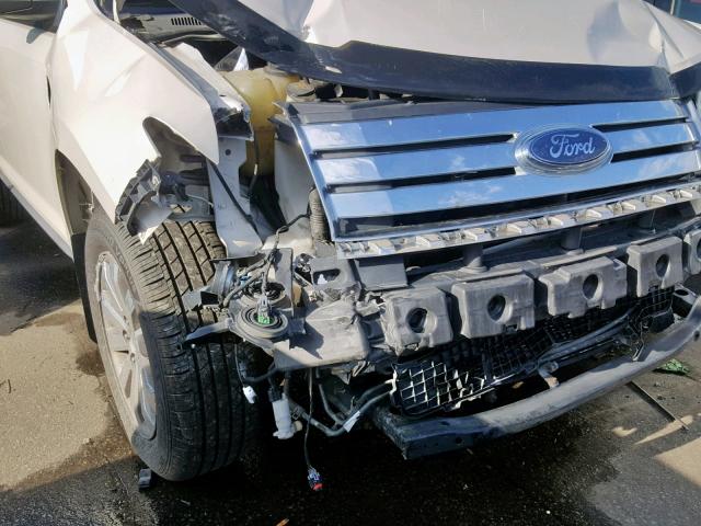 2FMDK48C78BA42544 - 2008 FORD EDGE SEL WHITE photo 9