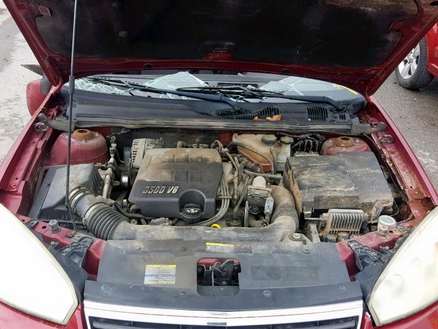 1G1ZT61886F295255 - 2006 CHEVROLET MALIBU MAX MAROON photo 7