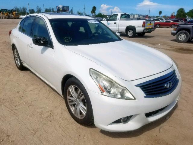 JN1CV6AP2CM932777 - 2012 INFINITI G37 BASE WHITE photo 1