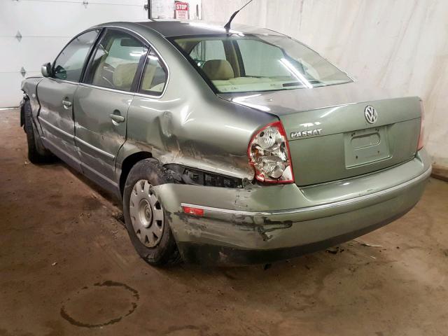 WVWPD63B52E414514 - 2002 VOLKSWAGEN PASSAT GLS GREEN photo 3