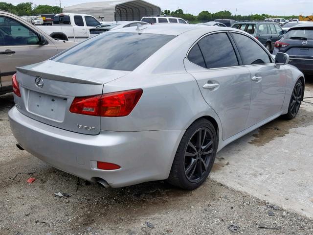 JTHBK262075035432 - 2007 LEXUS IS 250 SILVER photo 4