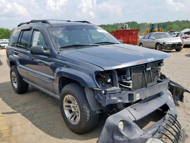 1J4GW48S54C336980 - 2004 JEEP GRAND CHER BLUE photo 1