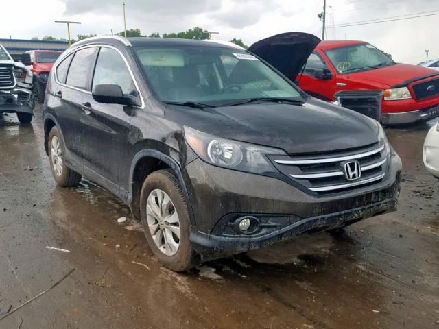 5J6RM4H7XEL020583 - 2014 HONDA CR-V EXL BLACK photo 1