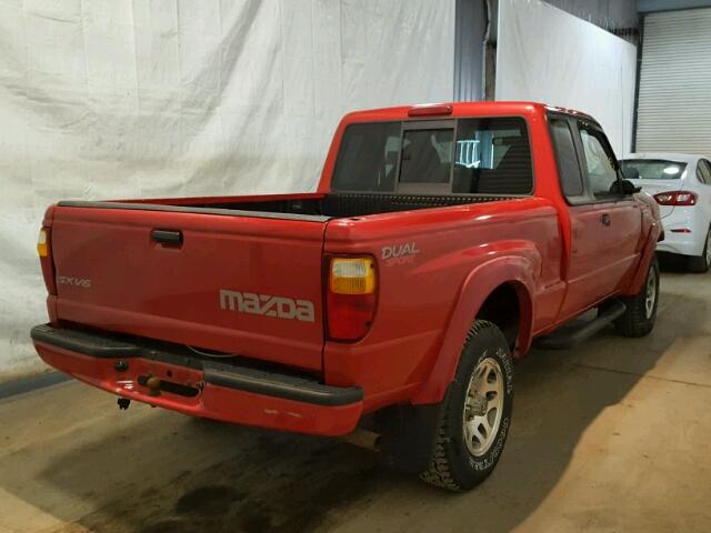 4F4YR16U11TM23069 - 2001 MAZDA B3000 CAB RED photo 4