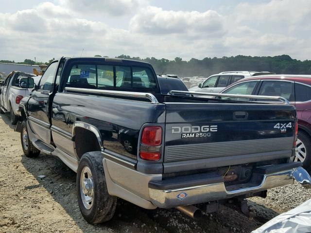 1B7KF26WXTJ196817 - 1996 DODGE RAM 2500 BLACK photo 3