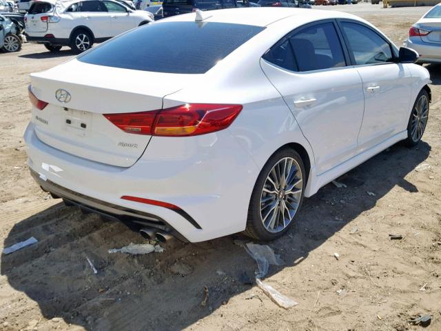 KMHD04LB2JU684948 - 2018 HYUNDAI ELANTRA SP WHITE photo 4